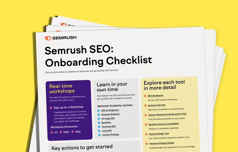 Semrush SEO: Onboarding Checklist