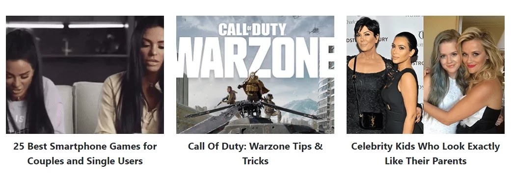 An example of a native ad for smartphone games located in native content of a website