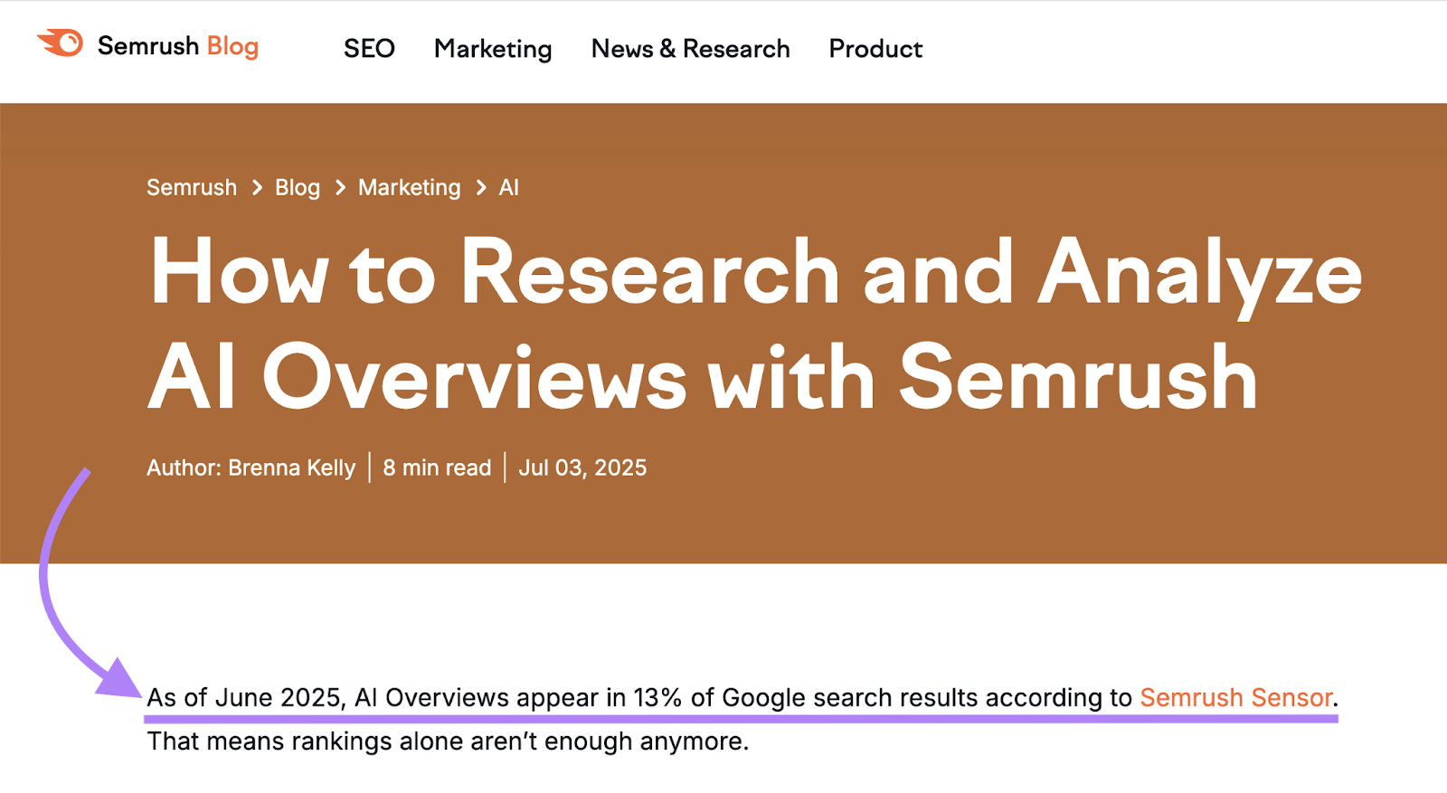 For example, a Semrush blog cites an AI Overview study which says AIOs appear in 13% of Google search results.