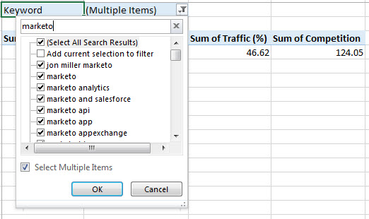 Enter Marketo into the Field