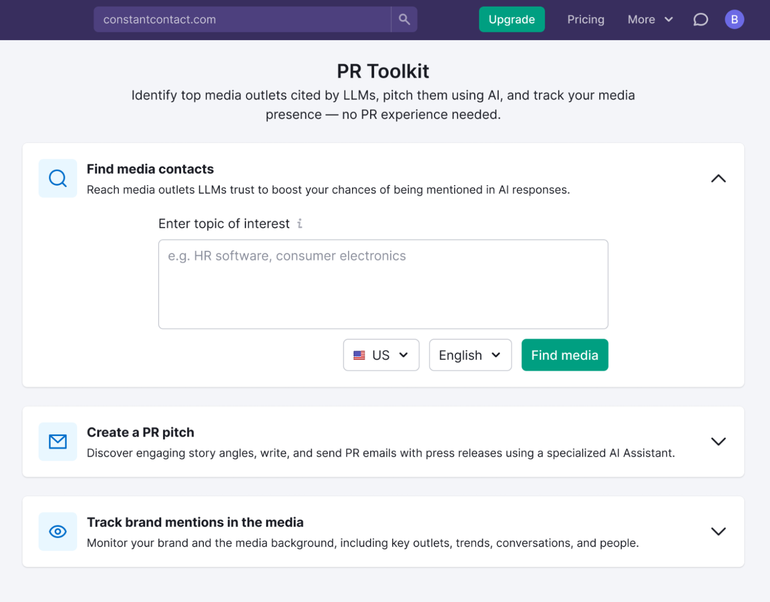 Semrush AI PR Toolkit - finding media and PR opportunities to improve your AI visibility
