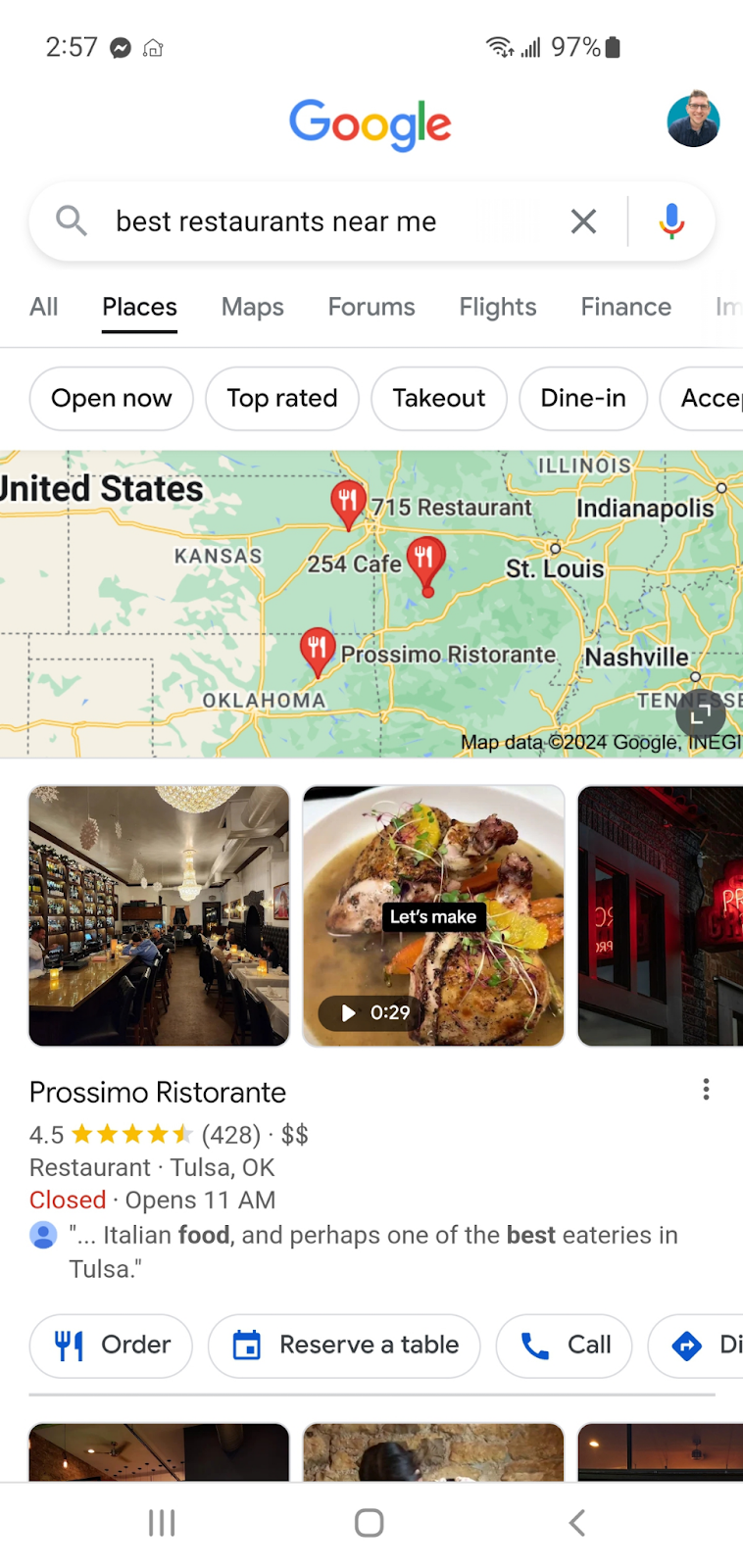 Mobile Local Finder Results in the U.S.