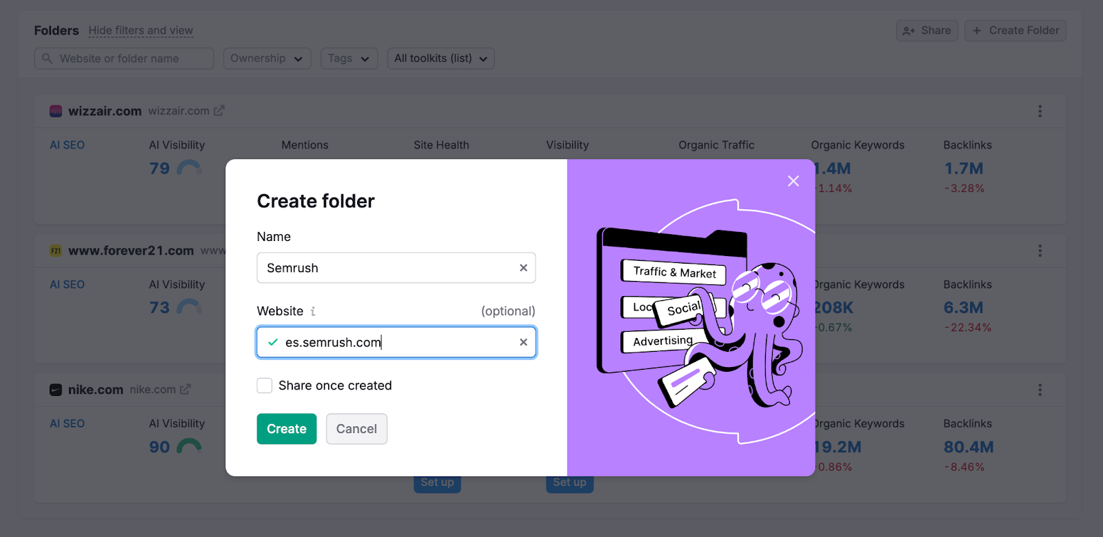 How to Set up Website Monitoring Tools in Multiple Folders image 2